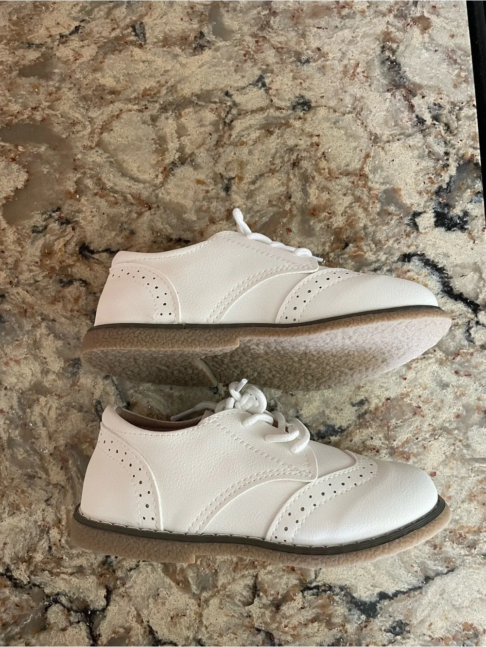 MG Baby White Faux Leather Oxford Dress Shoes are a classic and formal